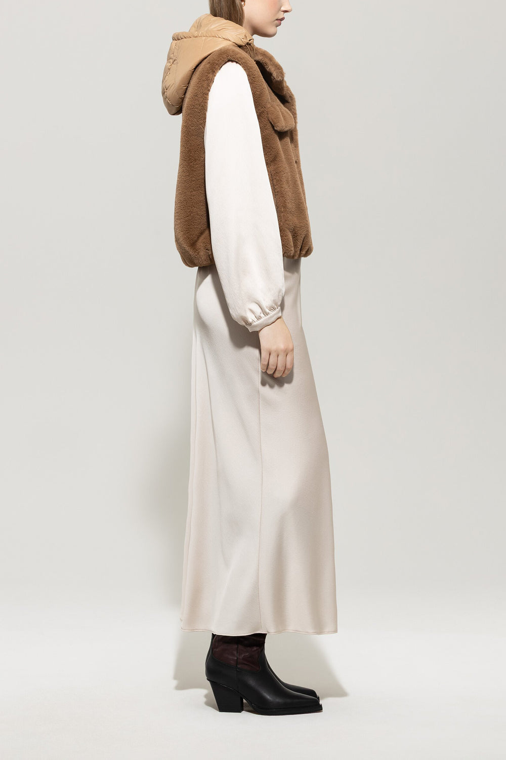 Luisa Cerano Quilted Bodywarmer – Bruin-100% polyester-DAMES JASSEN & JACKS-Bruin