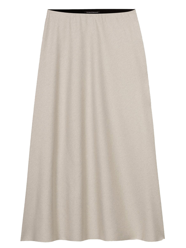 Luisa Cerano Rok – Beige-58% wool, 39% polyamide, 3% elastane-DAMES ROKKEN-Beige