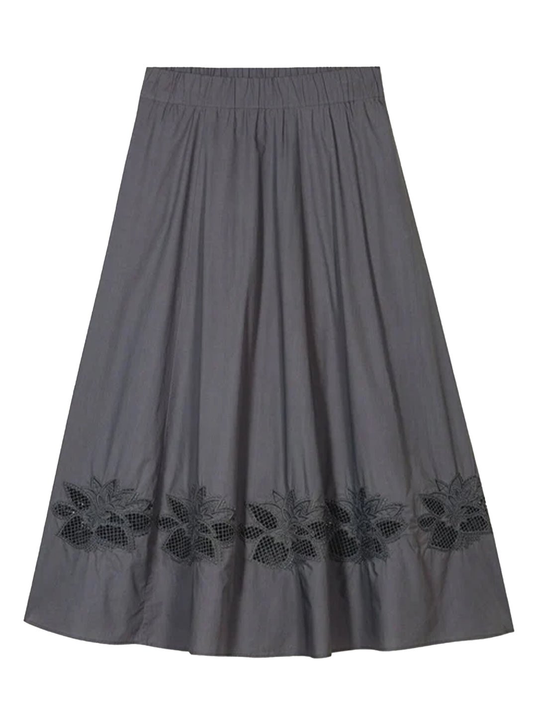 Luisa Cerano rok met borduurwerk-100% katoen-DAMES ROKKEN-Grijs
