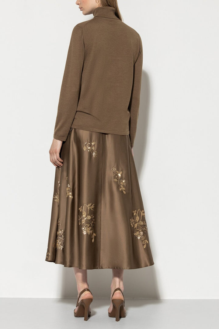 Luisa Cerano rok met pailletten-Buitenstof: 88% viscose, 12% polyester<br />Voering: 100% viscose<br />Sequins: plastic<b