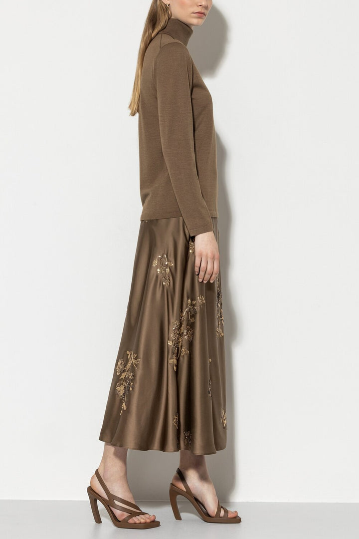 Luisa Cerano rok met pailletten-Buitenstof: 88% viscose, 12% polyester<br />Voering: 100% viscose<br />Sequins: plastic<b