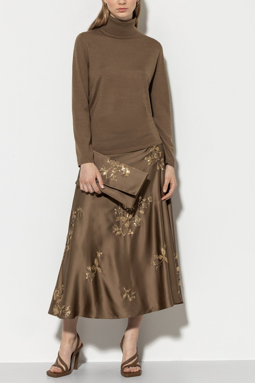Luisa Cerano rok met pailletten-Buitenstof: 88% viscose, 12% polyester<br />Voering: 100% viscose<br />Sequins: plastic<b