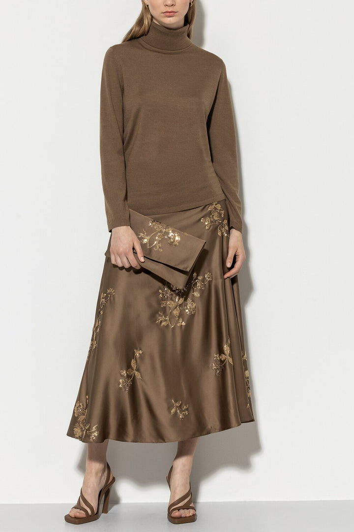 Luisa Cerano rok met pailletten-Buitenstof: 88% viscose, 12% polyester<br />Voering: 100% viscose<br />Sequins: plastic<b