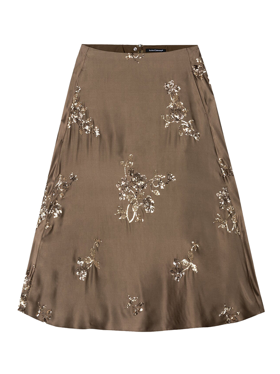 Luisa Cerano rok met pailletten-Buitenstof: 88% viscose, 12% polyester<br />Voering: 100% viscose<br />Sequins: plastic<b