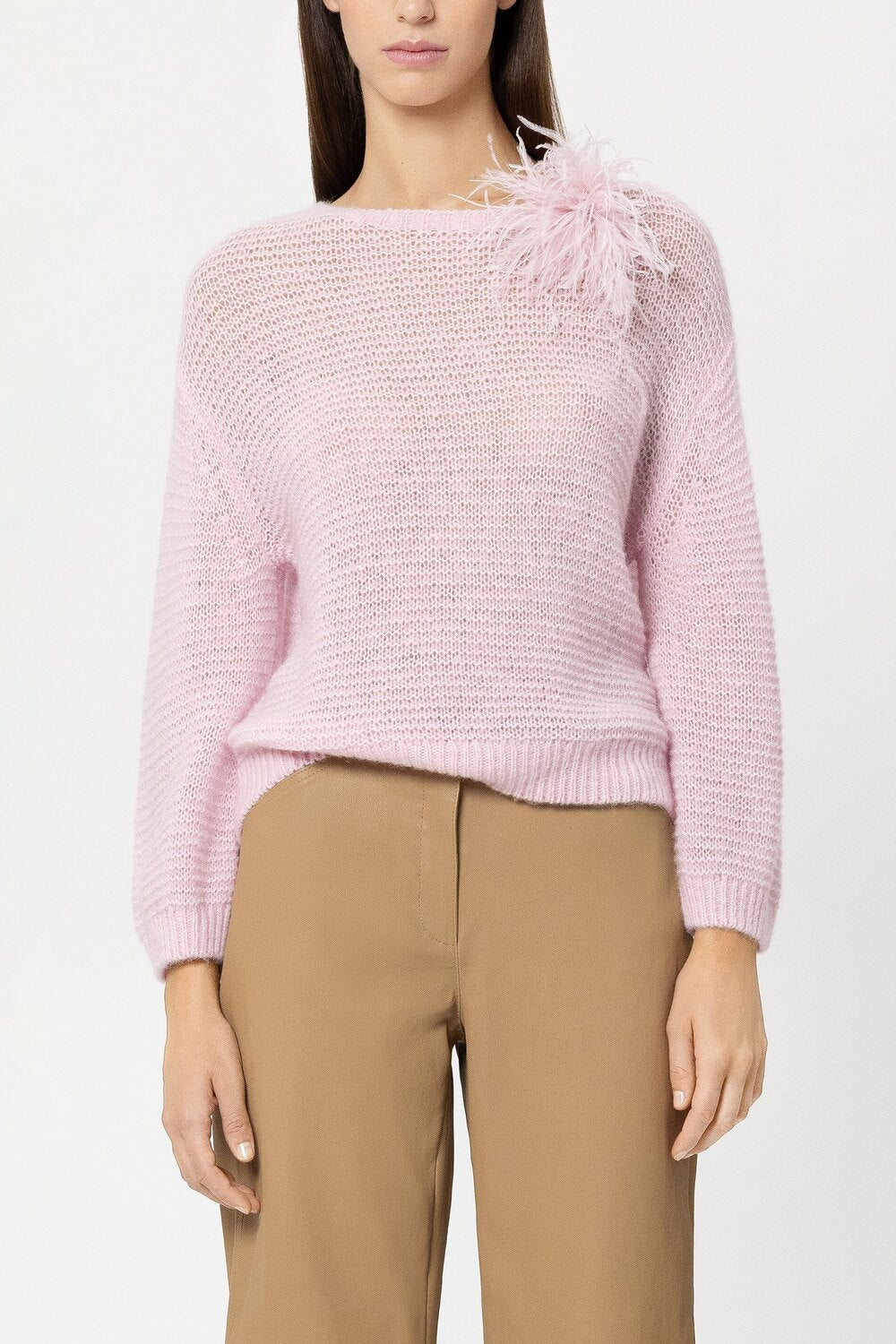 Luisa Cerano – Roze Accessoire-100% struisvogelveer-DAMES ACCESSOIRES-Roze