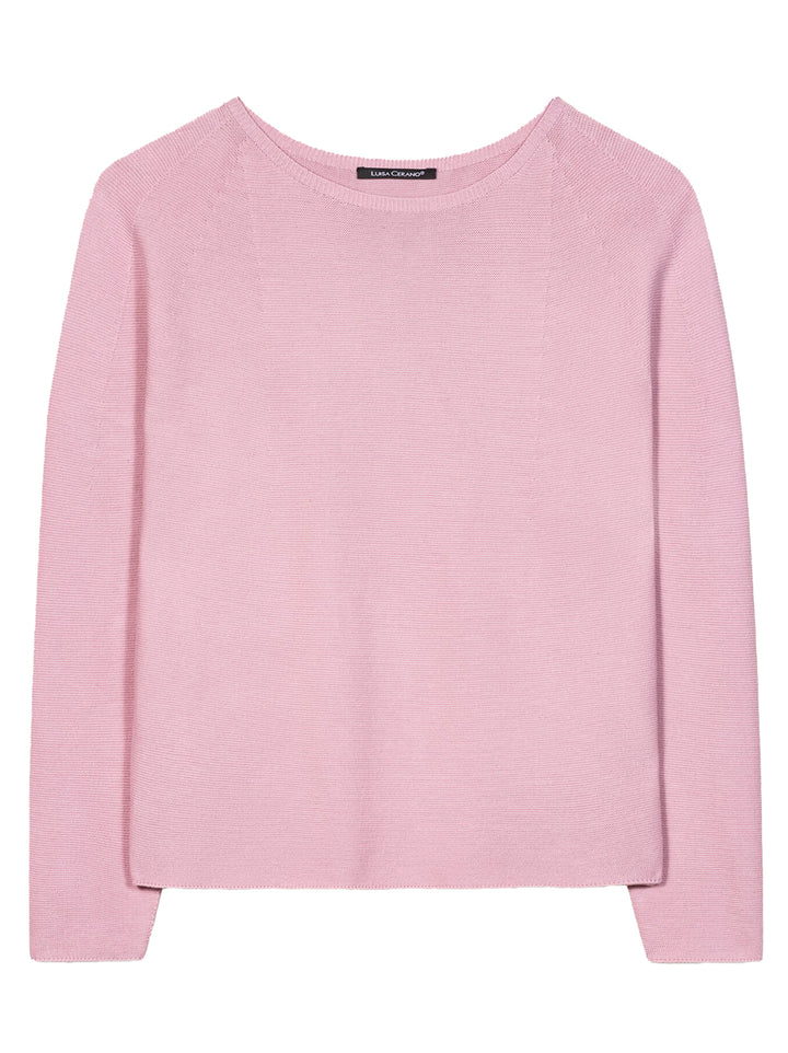 Luisa Cerano roze trui -100% katoen-DAMES TRUIEN & VESTEN-Roze