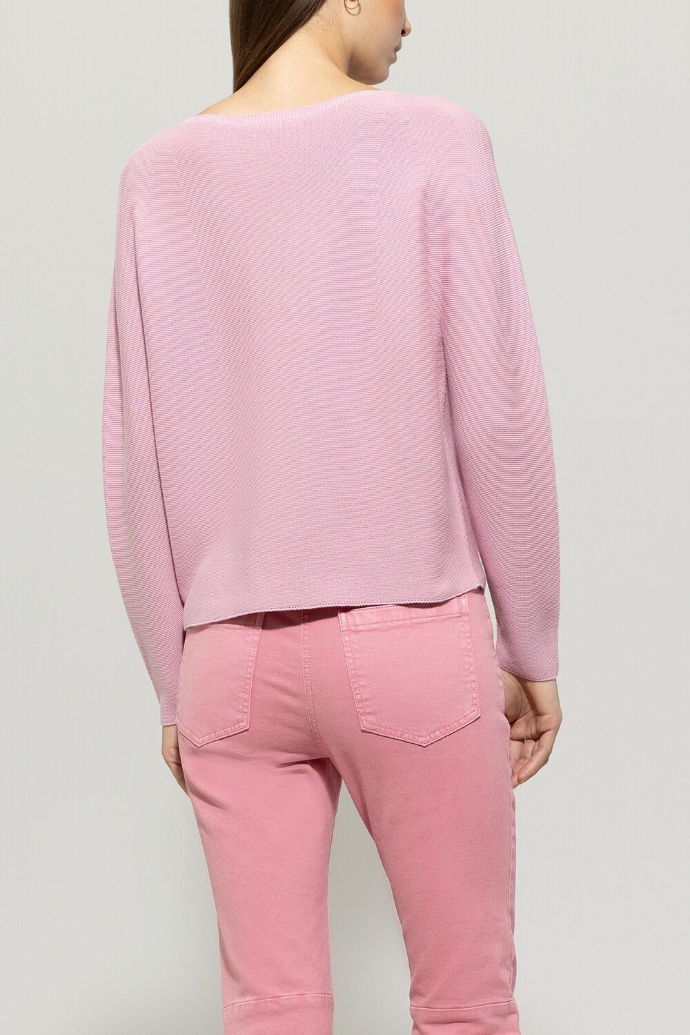 Luisa Cerano roze trui -100% katoen-DAMES TRUIEN & VESTEN-Roze