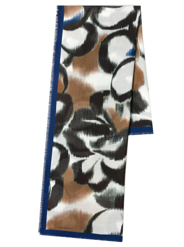 Luisa Cerano shawl abstracte print-Outer fabric: 70% cotton, 30% silk-DAMES ACCESSOIRES-Divers