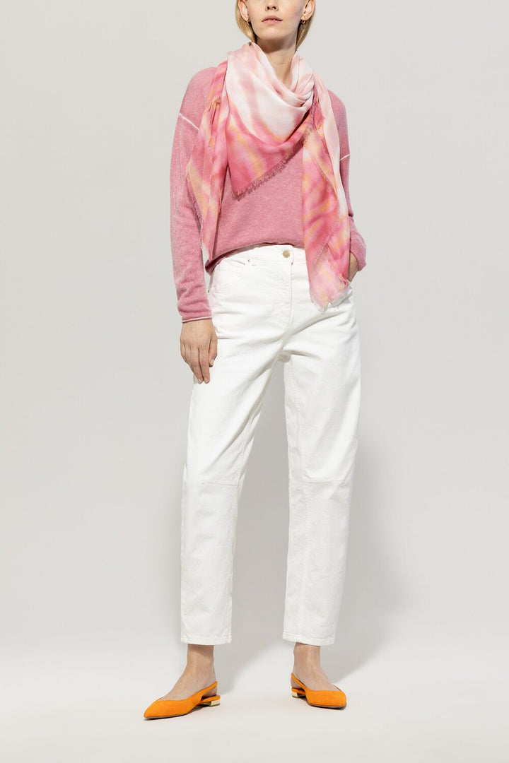 Luisa Cerano sjaal -100% katoen-DAMES ACCESSOIRES-Roze