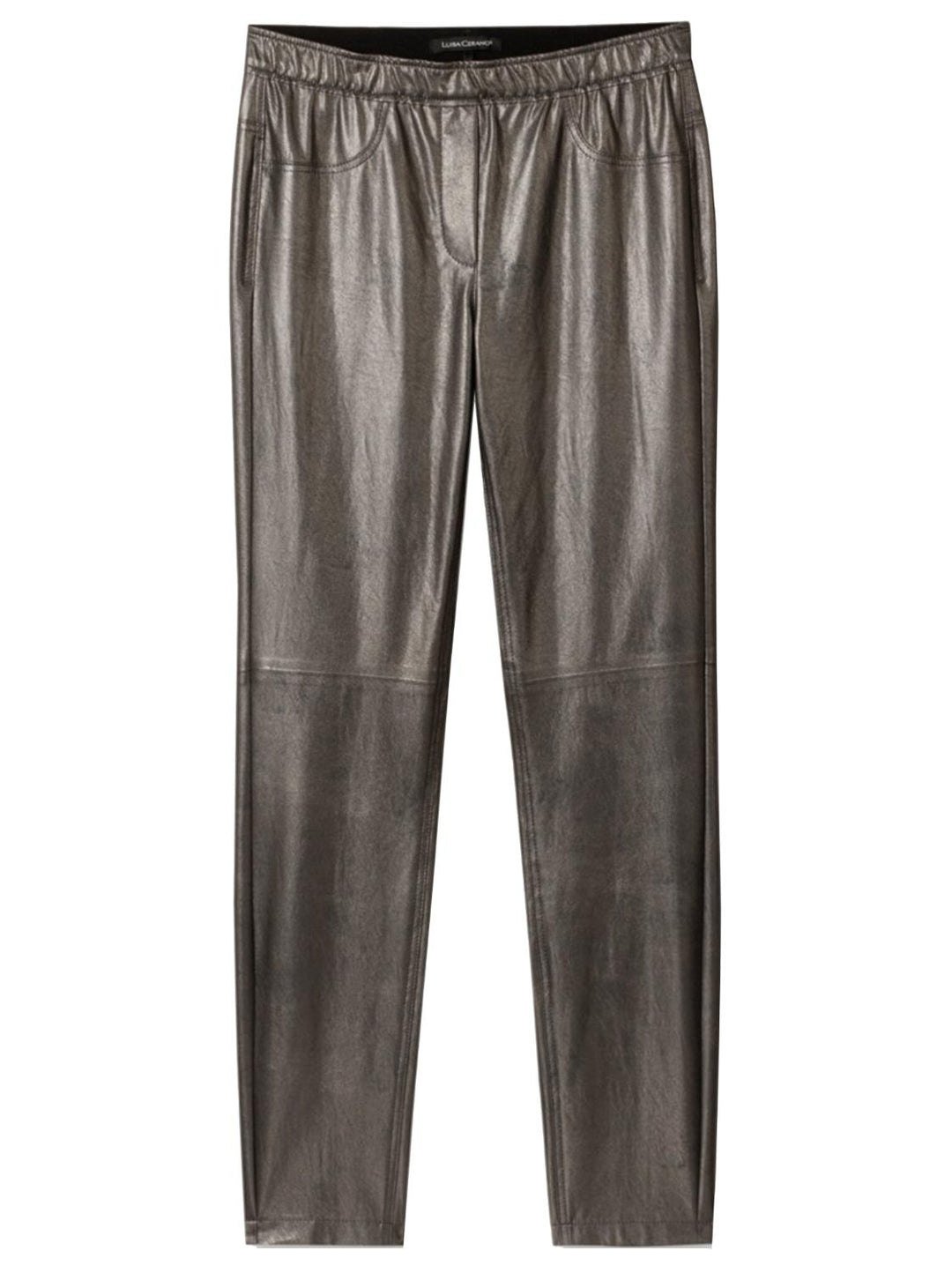 Luisa Cerano slim fit broek-Buitenmateriaal: 92% polyester, 8% elastaan<br />??Coating: 100% polyurethaan-DAMES BROEKEN-Grijs