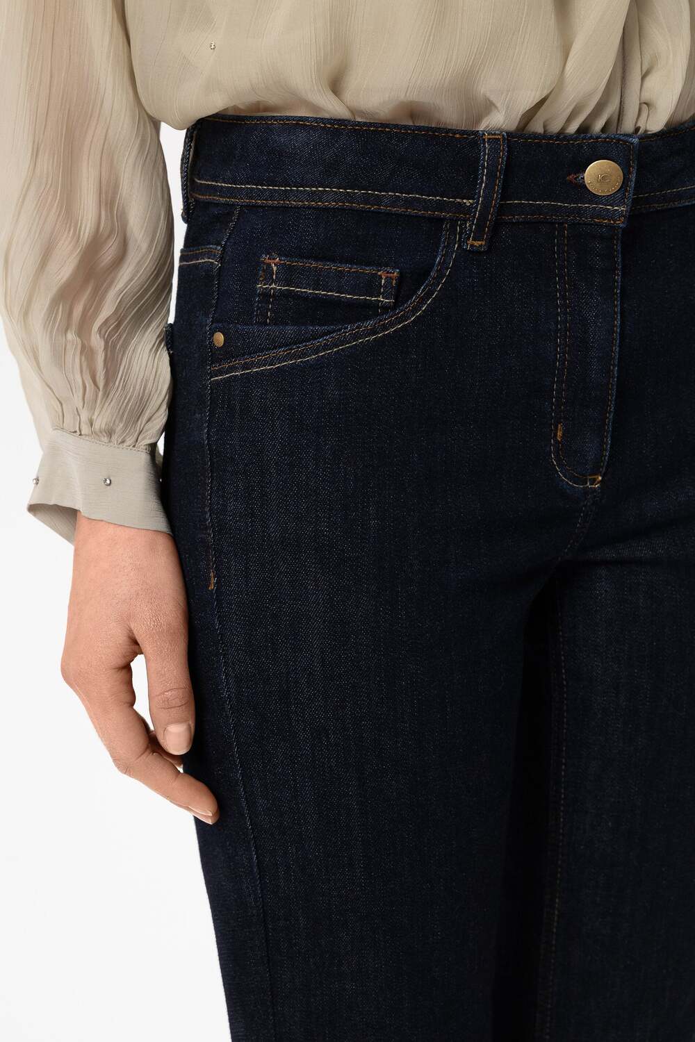 Luisa Cerano Slim Fit Jeans – Blauw-88% katoen, 10% polyester, 2% elastaan-DAMES BROEKEN-Blauw