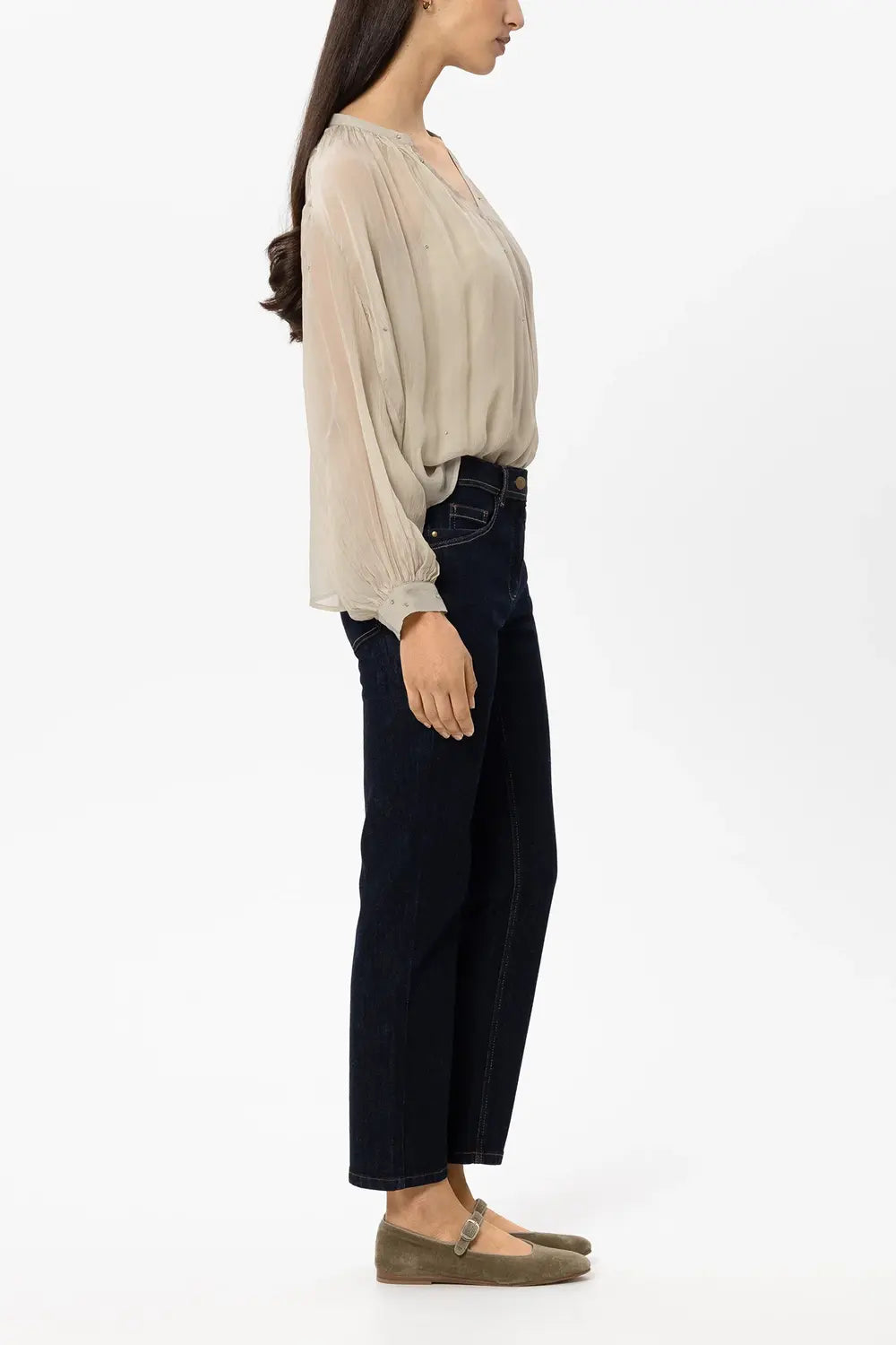 Luisa Cerano Slim Fit Jeans – Blauw-88% katoen, 10% polyester, 2% elastaan-DAMES BROEKEN-Blauw