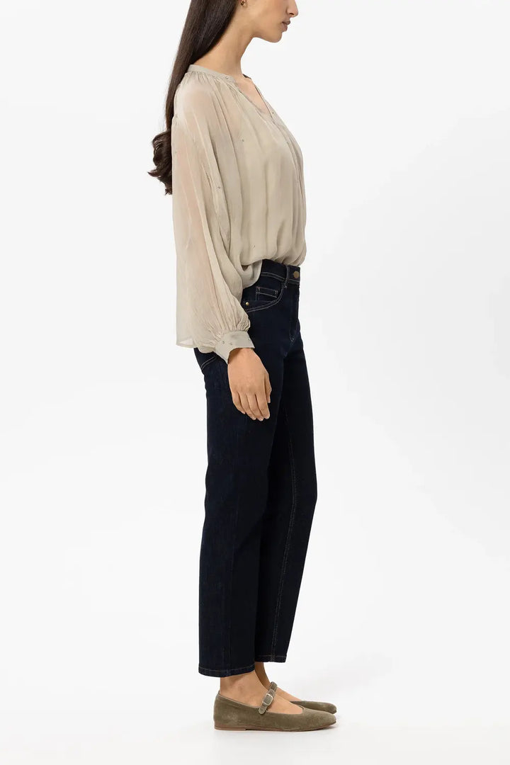 Luisa Cerano Slim Fit Jeans – Blauw-88% katoen, 10% polyester, 2% elastaan-DAMES BROEKEN-Blauw