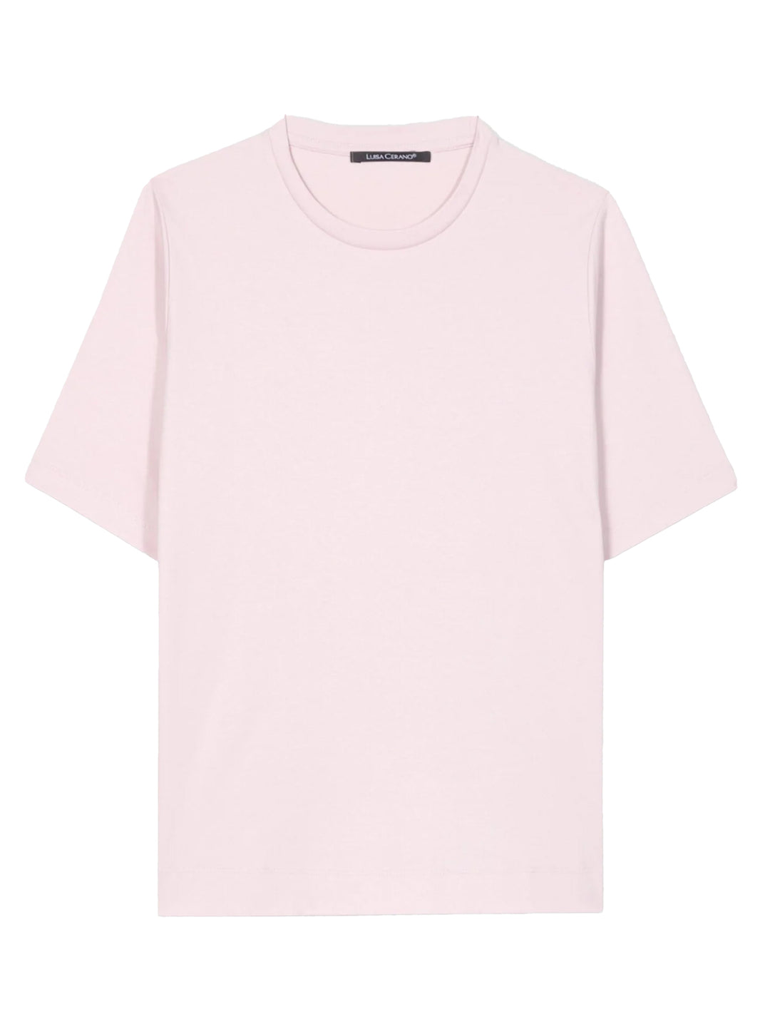 Luisa Cerano T‑shirt korte mouw – Roze-100% katoen-DAMES TOPS & BLOUSES-Roze
