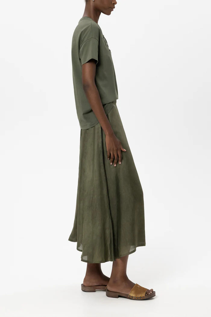 Luisa Cerano T-shirt met bloemen – Groen-100% katoen-DAMES TOPS & BLOUSES-Groen