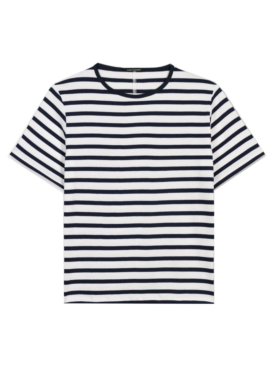 Luisa Cerano t-shirt streep-100% katoen-DAMES TOPS & BLOUSES-Blauw