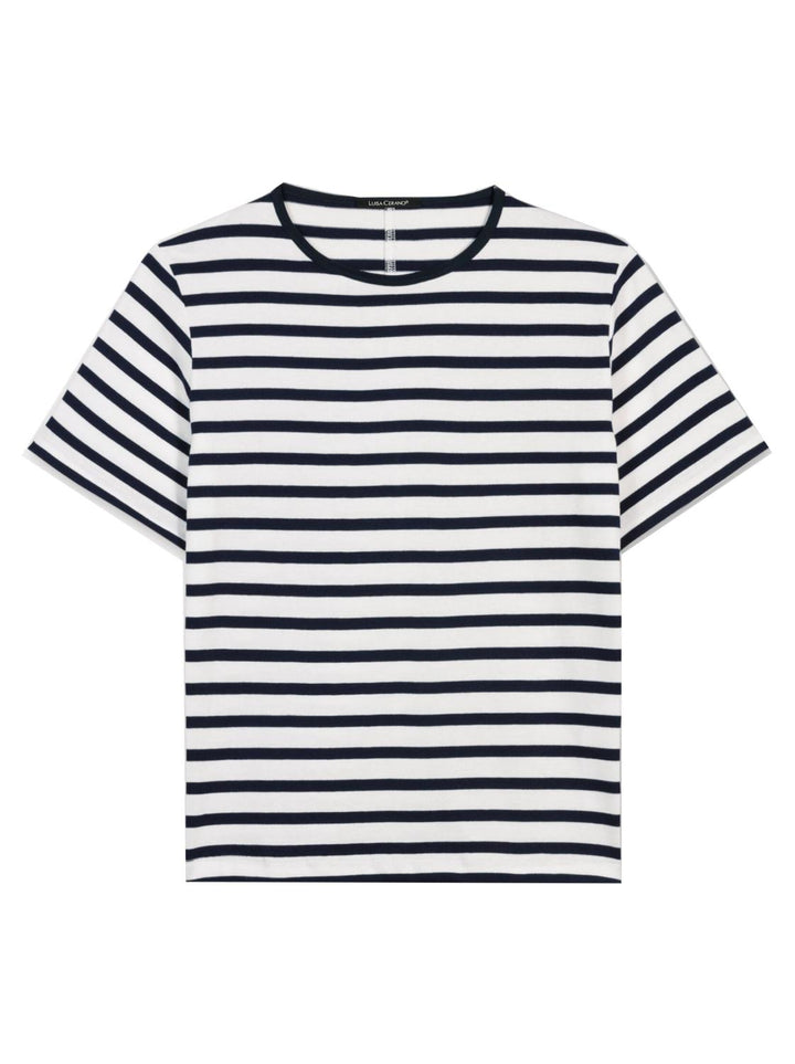 Luisa Cerano t-shirt streep-100% katoen-DAMES TOPS & BLOUSES-Blauw