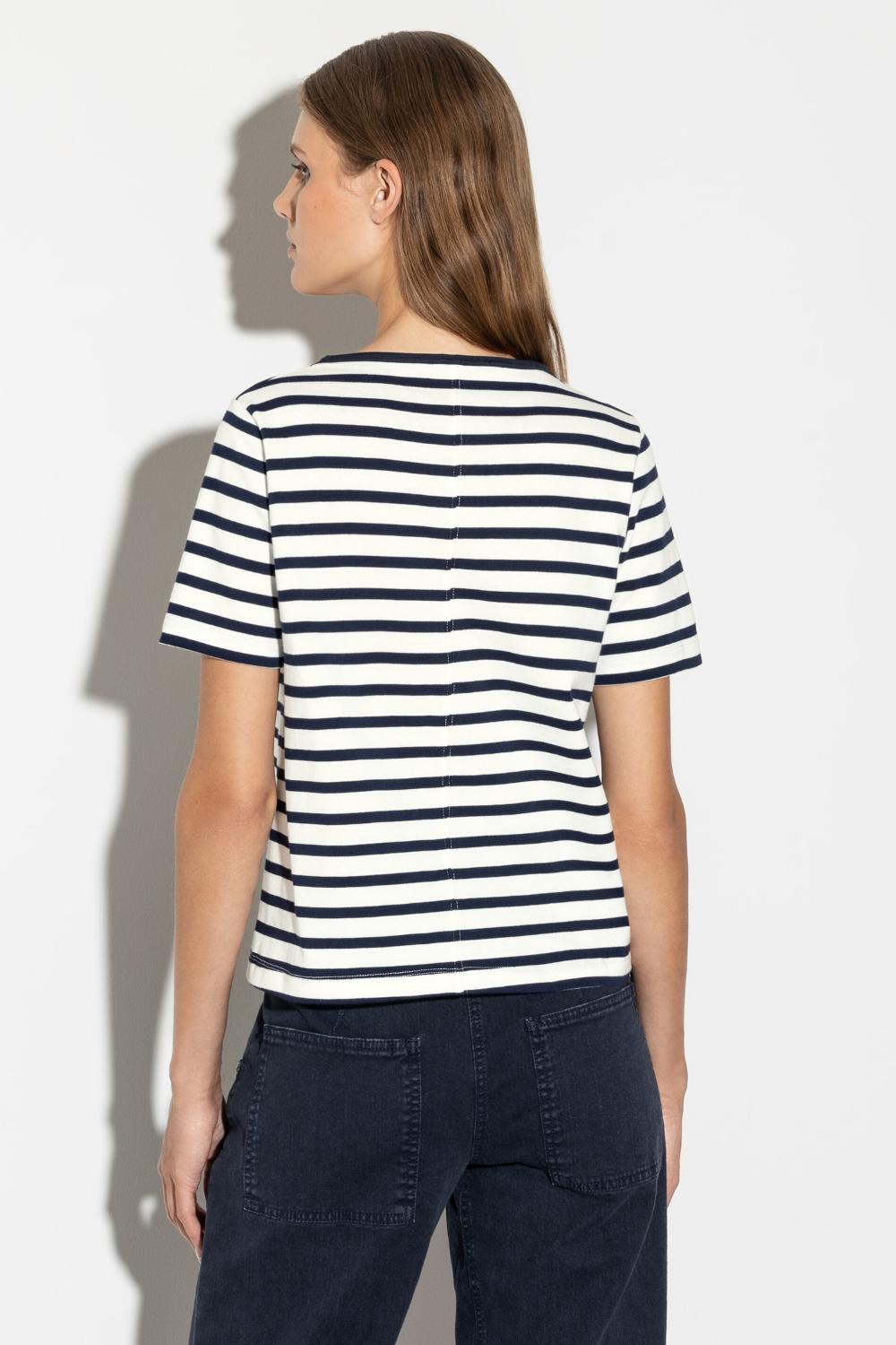 Luisa Cerano t-shirt streep-100% katoen-DAMES TOPS & BLOUSES-Blauw