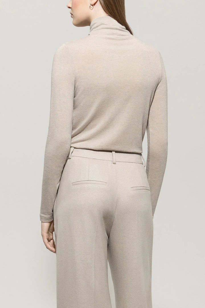 Luisa Cerano Top – Grijs-68% lyocell, 28% wool, 4% elastane-DAMES TOPS & BLOUSES-Grijs