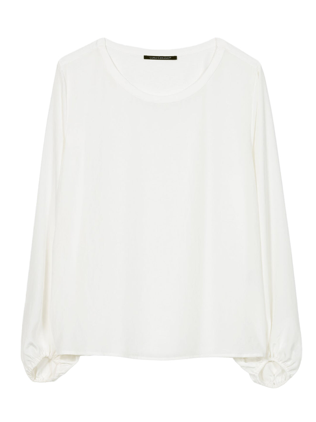 Luisa Cerano – Top Wit-100% polyester-DAMES TOPS & BLOUSES-Wit