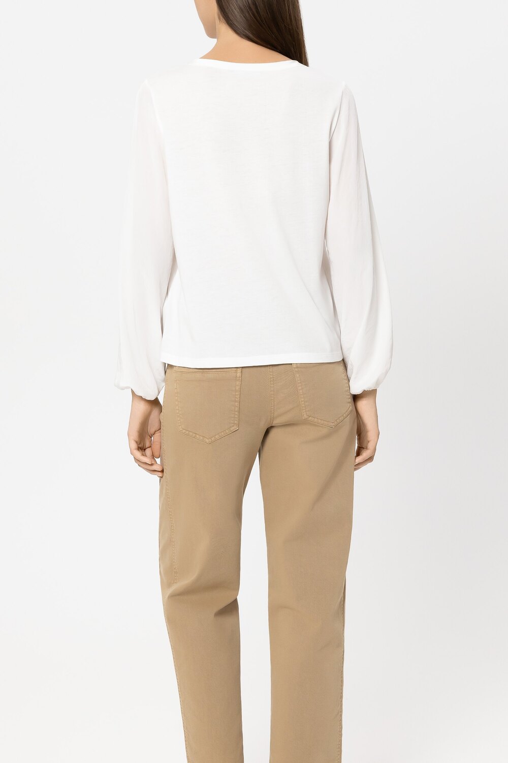 Luisa Cerano – Top Wit-100% polyester-DAMES TOPS & BLOUSES-Wit