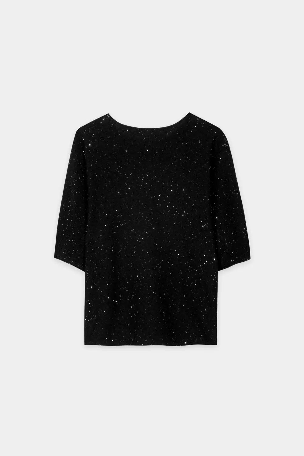 Luisa Cerano Top – Zwart-42% polyamide, 34% wol, 14% lyocell, 8% alpaca, 2% andere vezels-DAMES TOPS & BLOUSES-Zwart