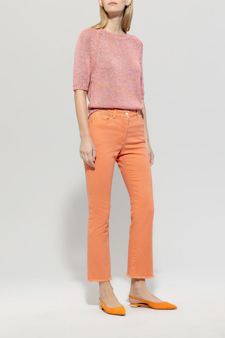 Luisa Cerano trui-40% linnen, 30% katoen, 27% polyamide -DAMES TRUIEN & VESTEN-Roze