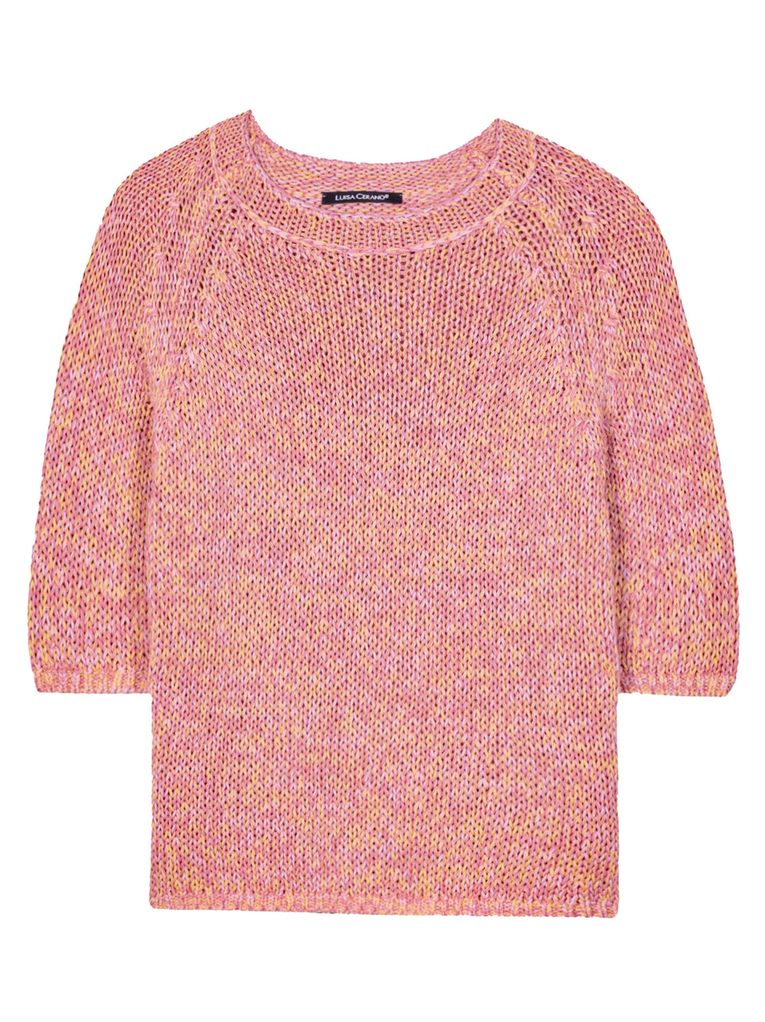 Luisa Cerano trui-40% linnen, 30% katoen, 27% polyamide -DAMES TRUIEN & VESTEN-Roze