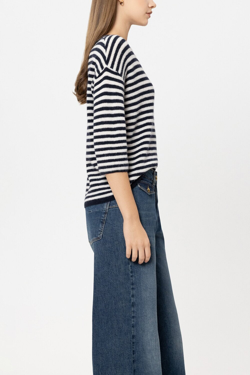 Luisa Cerano Trui – Blauw-35% polyamide, 30% lyocell, 15% wol, 15% alpaca-DAMES TRUIEN & VESTEN-Blauw