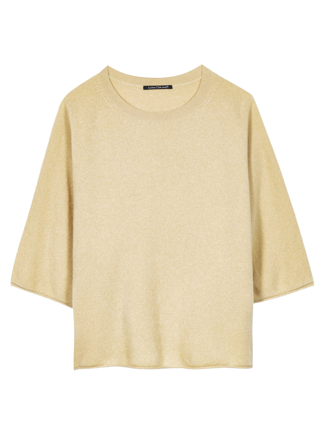 Luisa Cerano Trui – Geel-80% wol, 20% cashmere-DAMES TRUIEN & VESTEN-Geel