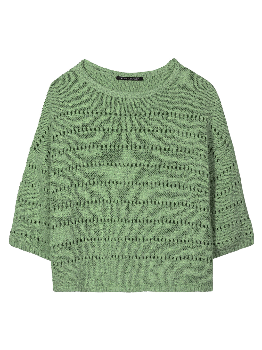 Luisa Cerano Trui – Groen-67% katoen, 33% polyamide-DAMES TRUIEN & VESTEN-Groen