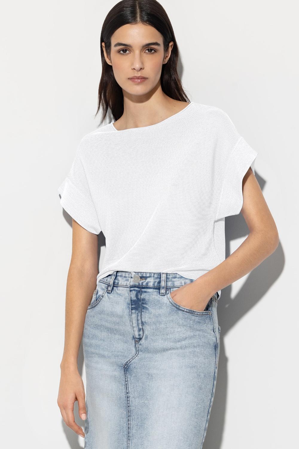 Luisa Cerano trui katoenmix-66% katoen, 34% polyamide-DAMES TRUIEN & VESTEN-Wit