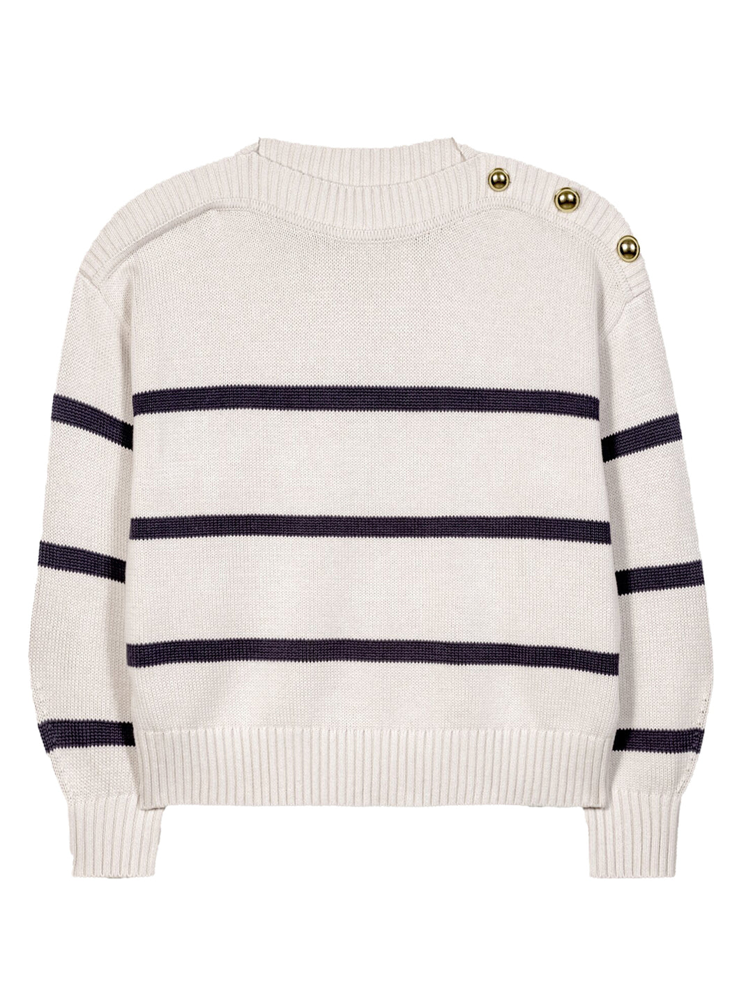 Luisa Cerano trui met strepen-Buitenstof: 100% katoen-DAMES TRUIEN & VESTEN-Room