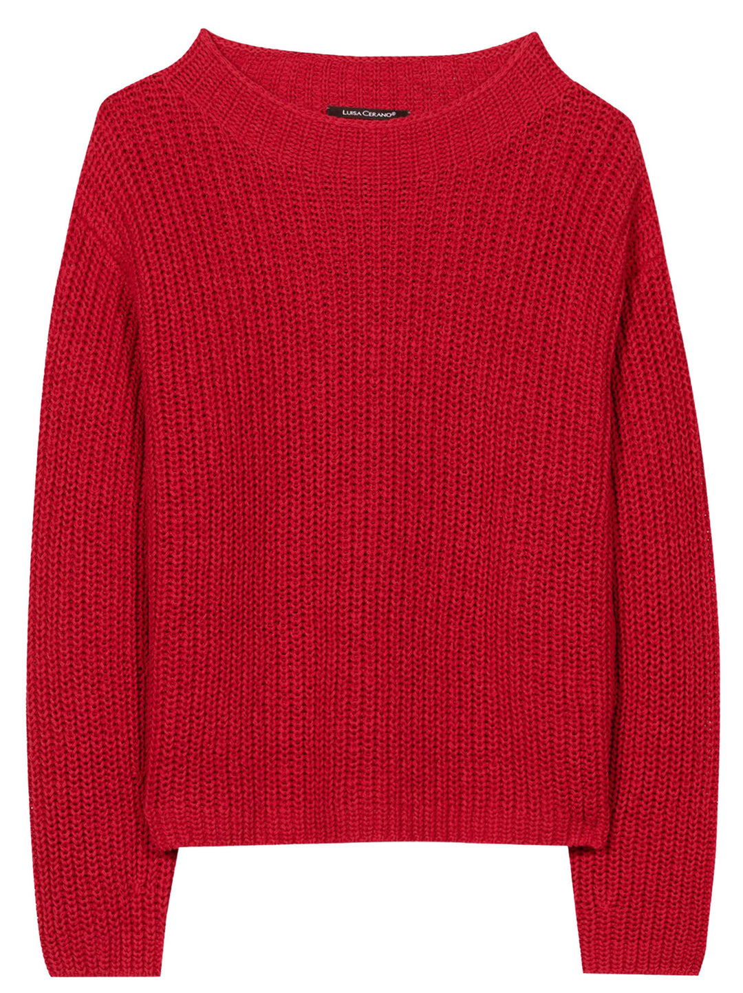 Luisa Cerano Trui – Rood-40% linnen, 33% katoen, 27% polyamide-DAMES TRUIEN & VESTEN-Rood