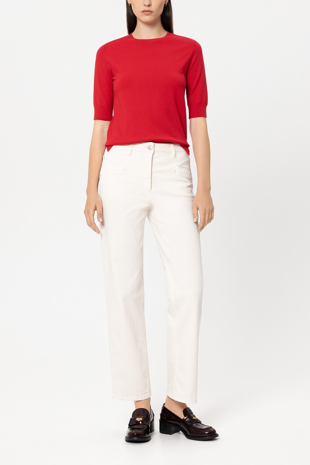 Luisa Cerano Trui – Rood-72% rayon, 28% polyester-DAMES TRUIEN & VESTEN-Rood