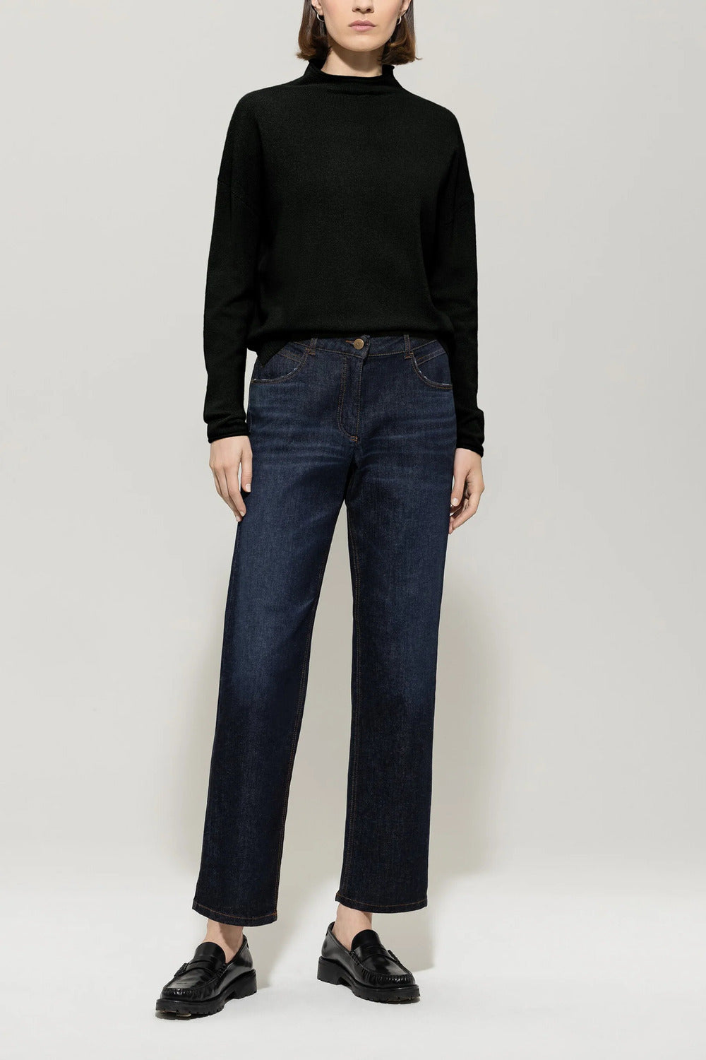 Luisa Cerano Trui – Zwart-100% wol-DAMES TRUIEN & VESTEN-Zwart