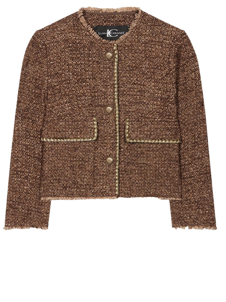 Luisa Cerano tweedjasje metallic effect-Buitenstof: 43% polyester, 25% wol, 25% polyacryl, 4% zijde, 2% andere vezels, 1%