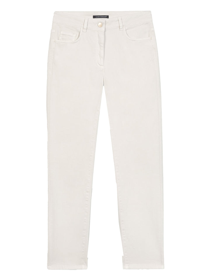 Luisa Cerano twill-kleur denim-Buitenstof: 83% katoen, 15% elastomultiester, 2% elastaan<br />-DAMES BROEKEN-Room