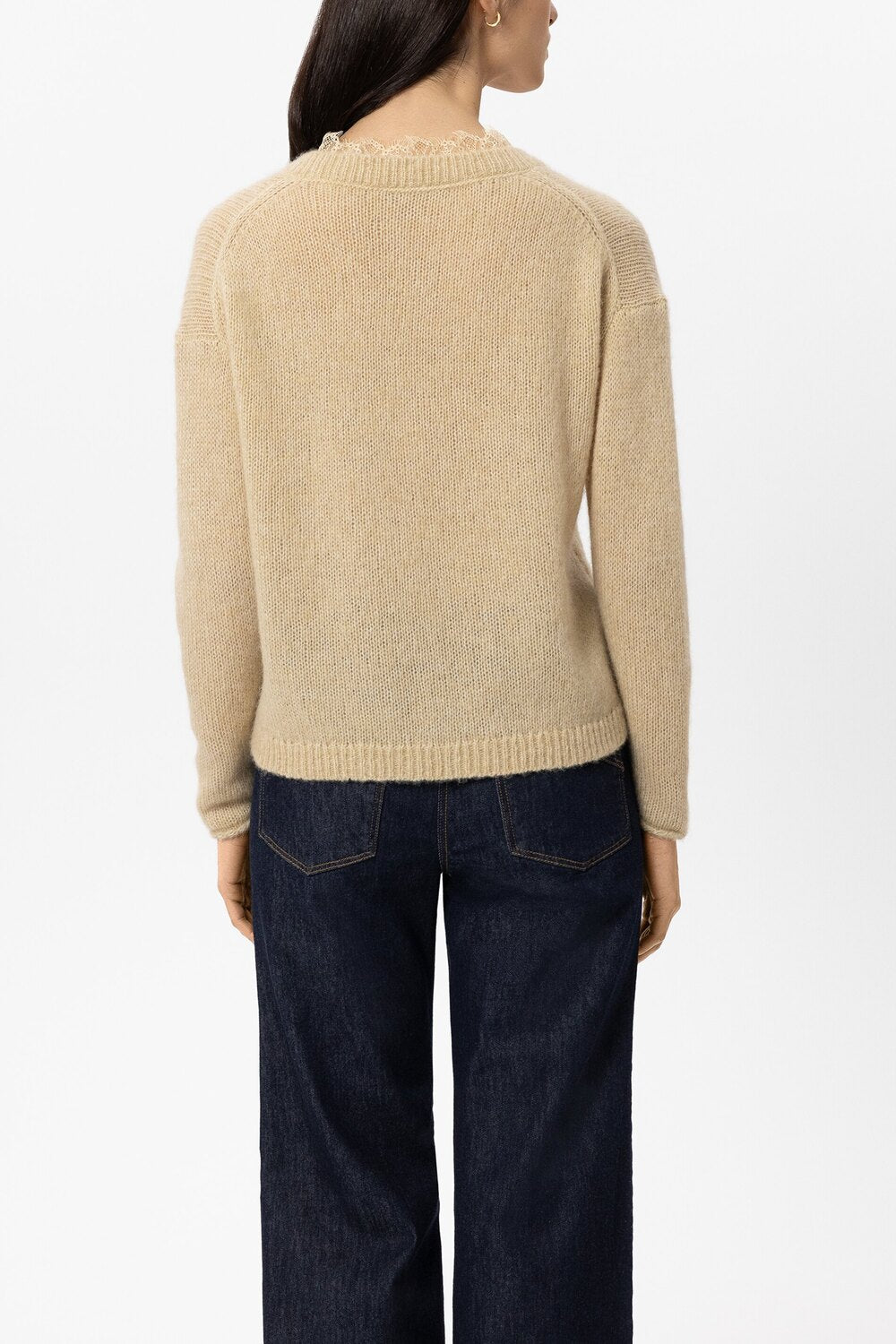 Luisa Cerano V-hals trui van alpacamix – Geel-44% polyamide, 34% alpaca wol, 22% wol-DAMES TRUIEN & VESTEN-Geel