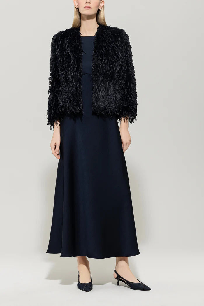 Luisa Cerano Vest Pluizig – Blauw-DAMES TRUIEN & VESTEN-Blauw