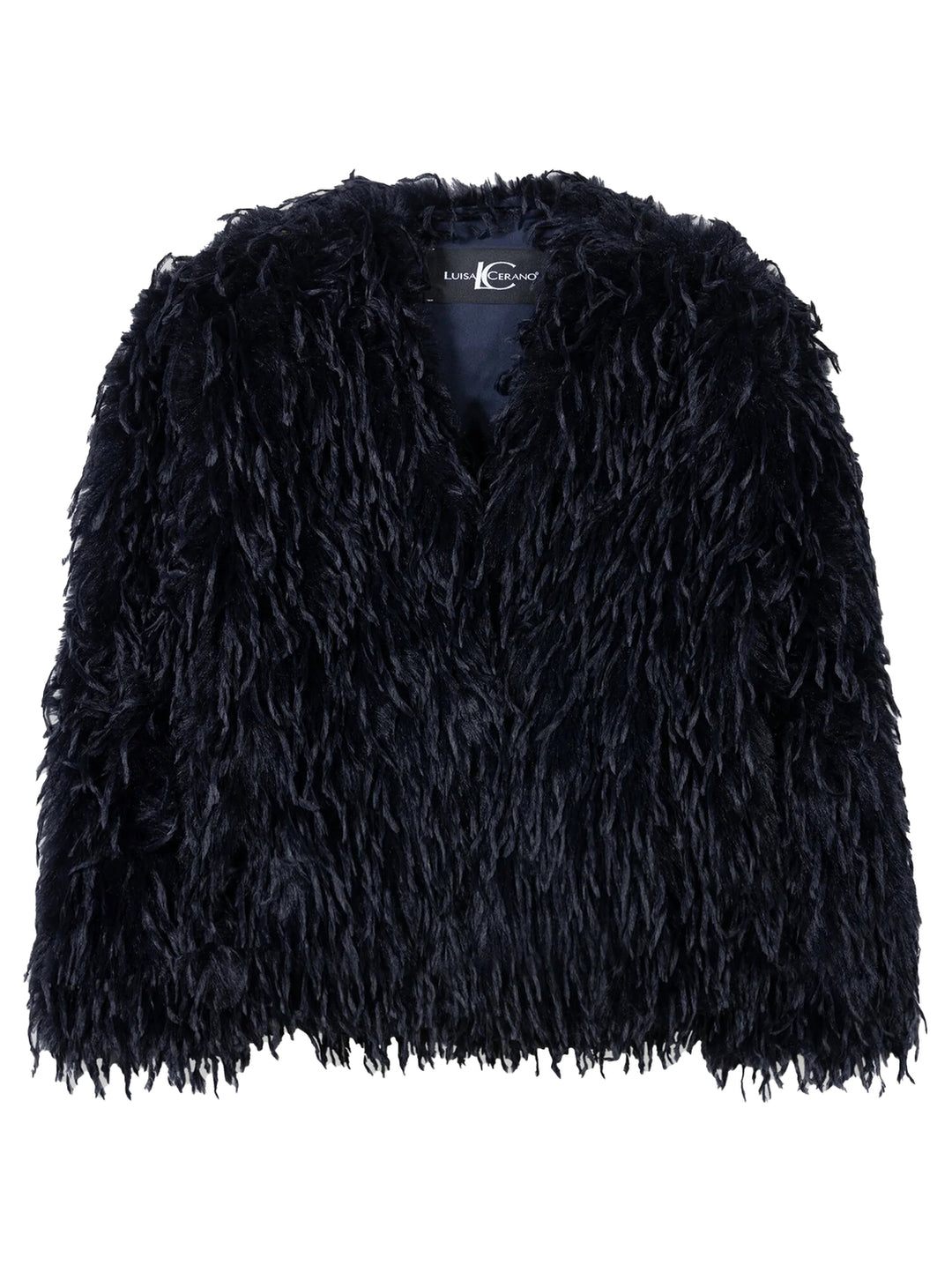 Luisa Cerano Vest Pluizig – Blauw-DAMES TRUIEN & VESTEN-Blauw