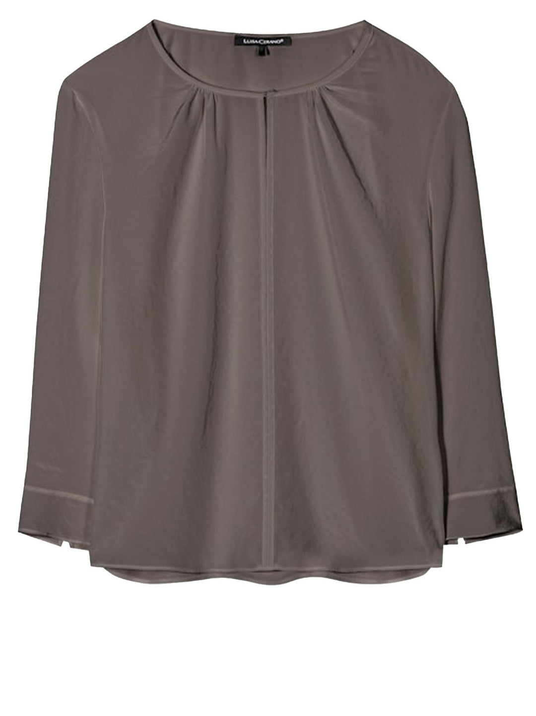Luisa Cerano vloeiende blouse-Buitenmateriaal: 100% polyester<br />Knopen: parelmoer<br />-DAMES TOPS & BLOUSES-Bruin