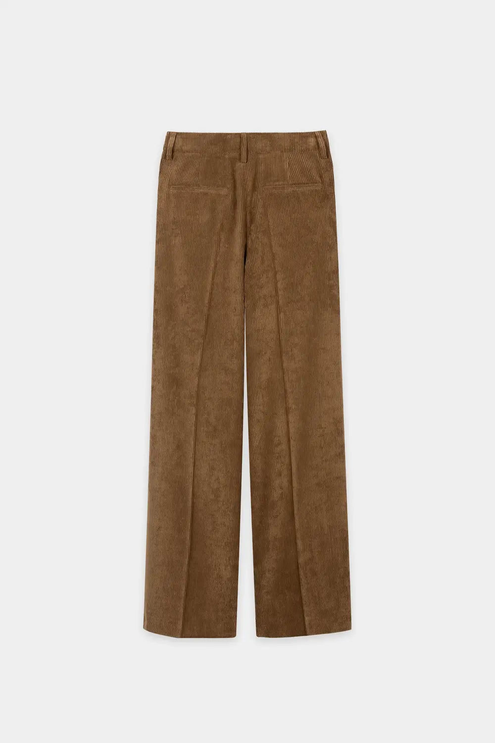 Luisa Cerano Wide Leg Corduroy Pantalon – Bruin-90% polyester, 8% polyamide, 2% elastaan -DAMES BROEKEN-Bruin