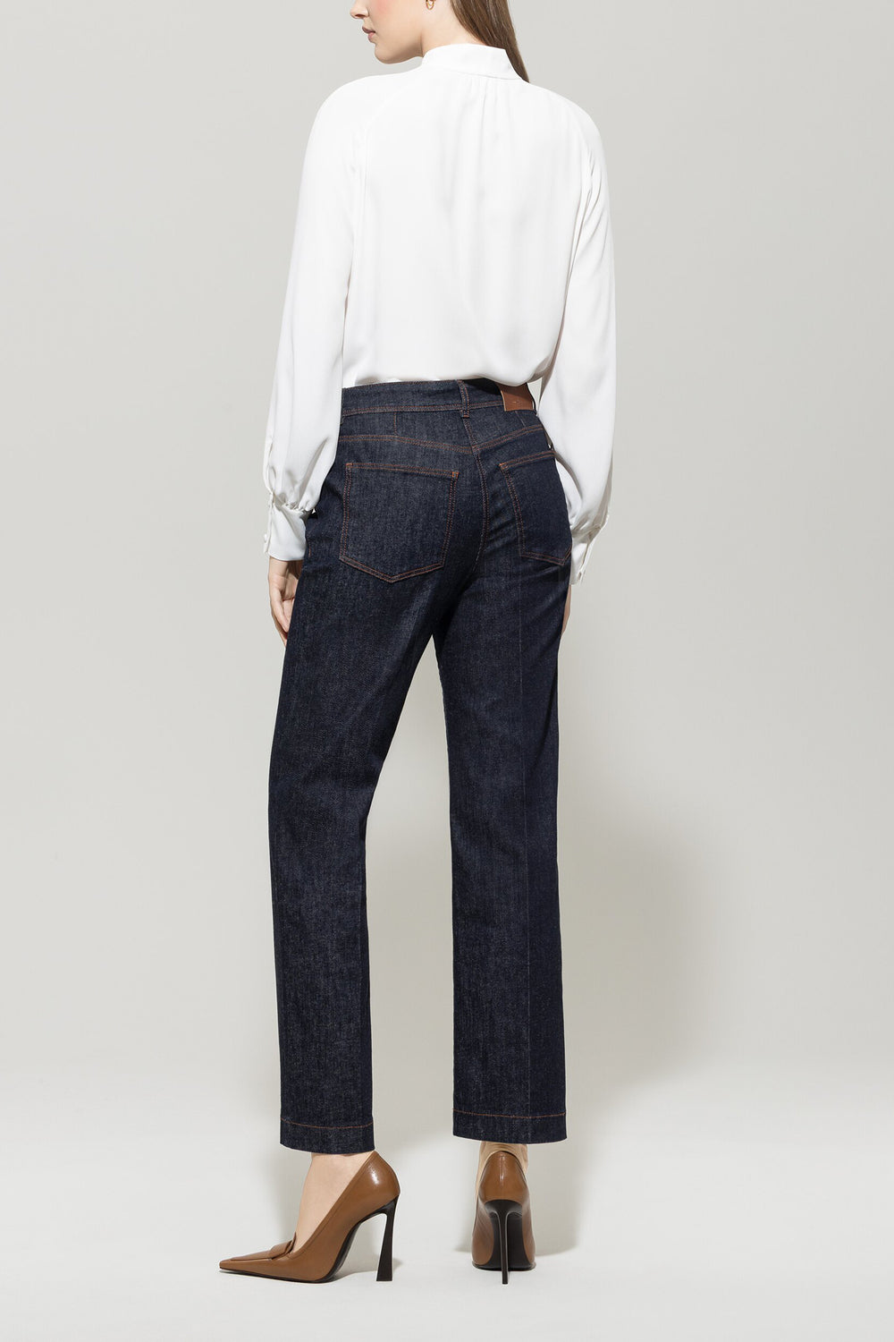 Luisa Cerano Wide Leg Jeans – Blauw-90% cotton, 8% elastomultiester, 2% elastane-DAMES BROEKEN-Blauw