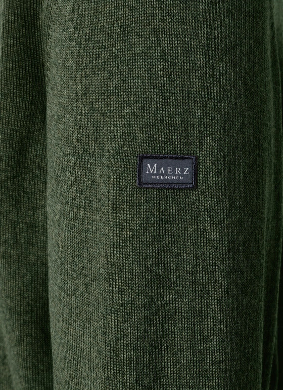 MAERZ 490400 V-hals Trui – Groen-100% wol-HEREN TRUIEN & VESTEN-Groen