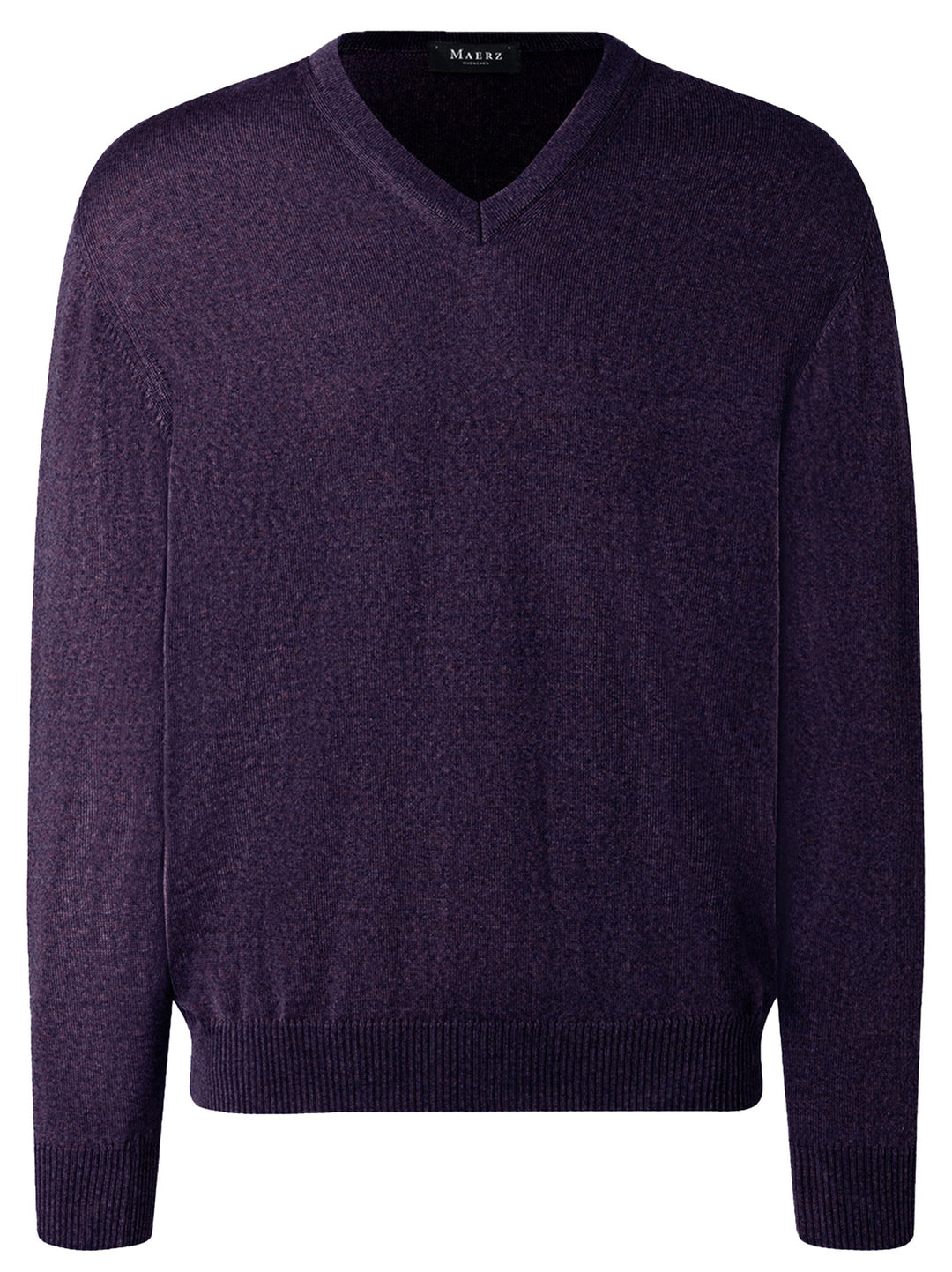 MAERZ 490400 V-hals Trui – Paars-100% wol-HEREN TRUIEN & VESTEN-Paars