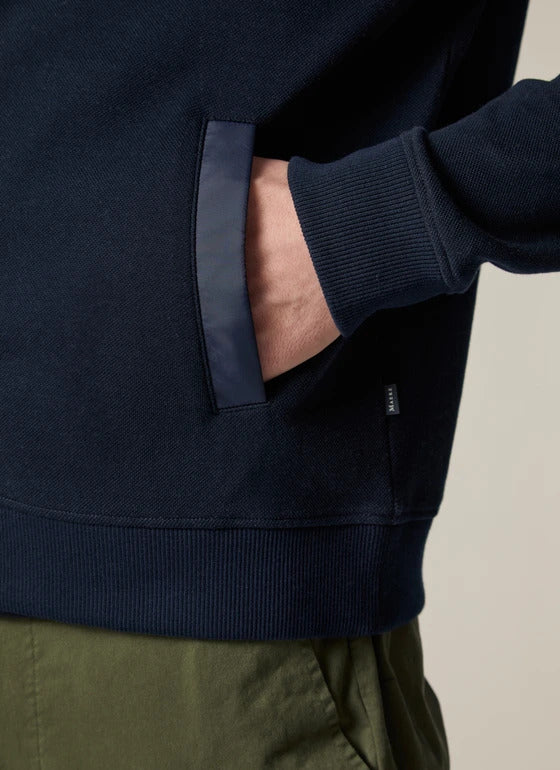 MAERZ bomber vest navy-93% Katoen<br />7% Polyester-HEREN TRUIEN & VESTEN-Blauw