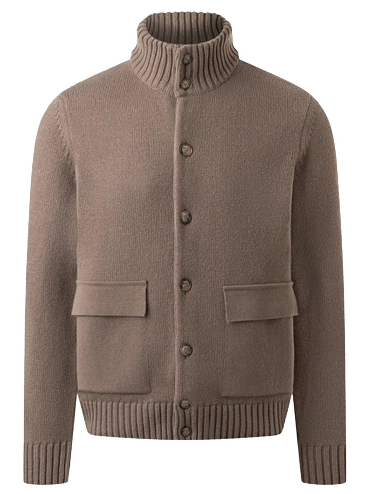 MAERZ Gebreid Vest – Grijs-100% wol-HEREN TRUIEN & VESTEN-Grijs