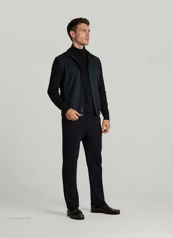 MAERZ Merino Vest – Blauw-100% wol-HEREN TRUIEN & VESTEN-Blauw