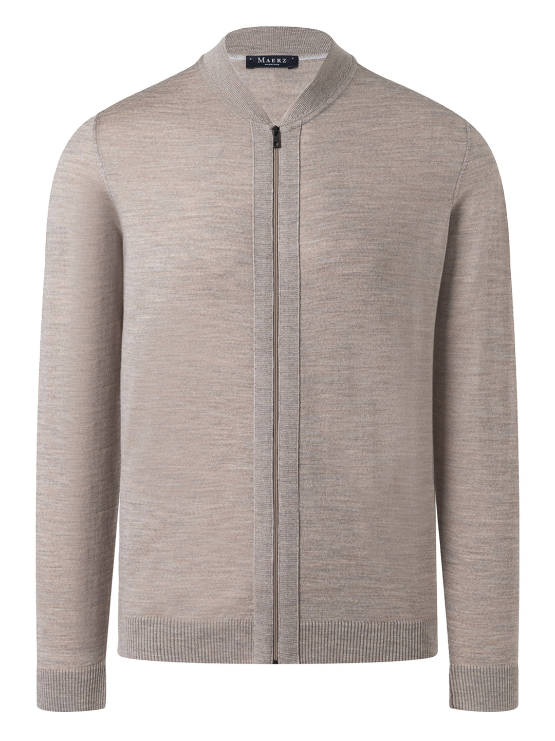 Maerz Merinowol Vest Rits – Beige-100% merino wol-HEREN TRUIEN & VESTEN-Beige